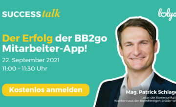 LOLYO Success talk bb2go Mitarbeiter-App Patrik Schlager Barmherzige Brüder Wien