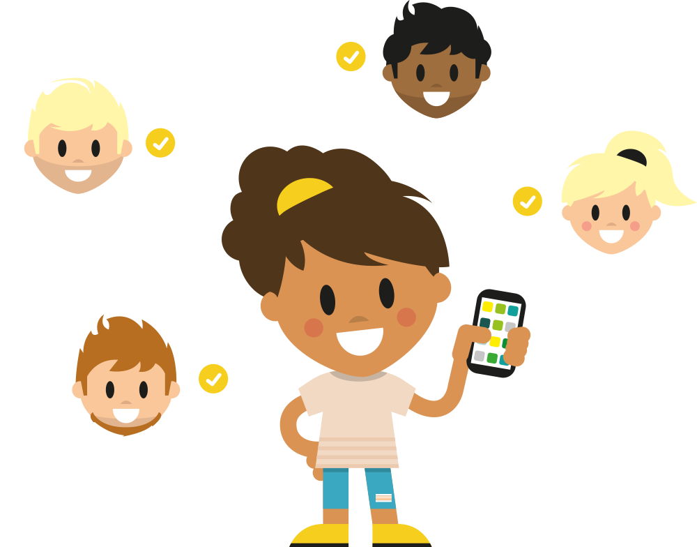 Mitarbeitende die firmenintern per Mitarbeiter-App kommunizieren