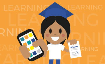LOLYO Learning - Lernplattform in der Mitarbeiter-App - Mitarbeitende mit Smartphone und eLerning Zertifikat