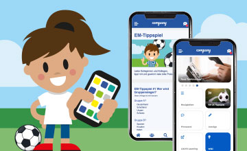 Mitarbeitermotivation: EM-Tippspiel in der Mitarbeiter-App