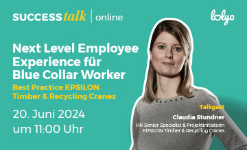 Next Level Employee Experience fuer Blue Collar Worker - Best Practice Webinar mit Claudia Stundner, Epsilon Palfinger - kostenlos am 20.Juni um 11 Uhr