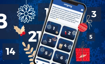 LOLYO Mitarbeiter-App virtueller Adventskalender - digitaler Weihnachtskalender - Smartphone Screen