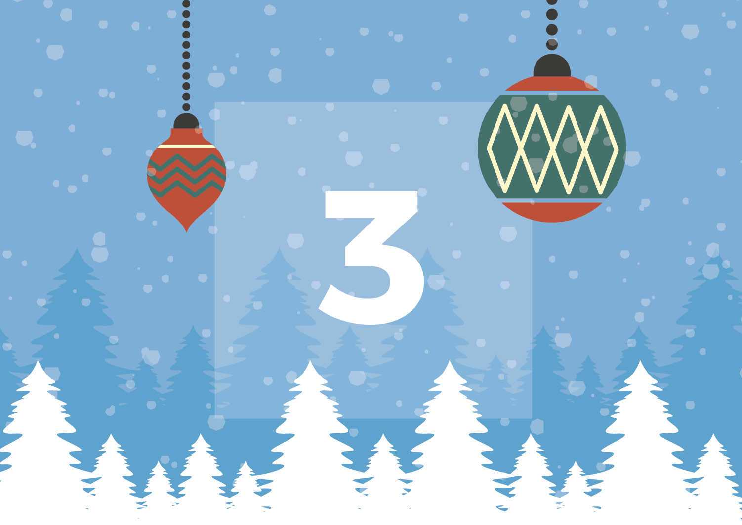 Virtueller Adventskalender - XMas Design - Snow Blau- LOLYO Mitarbeiter-App