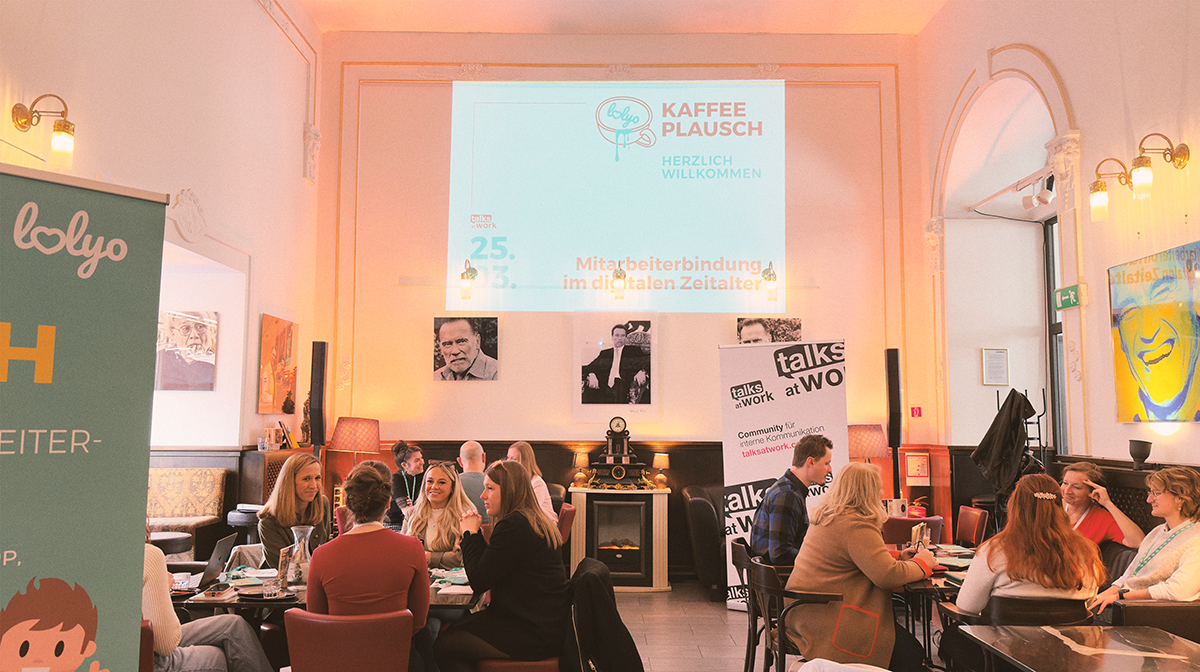 Rückblick - Teilnehmer*innen LOLYO Mitarbeiter-app Kaffeeplausch powerd by talks at work im Grand Café Kaiserfeld GRAZ 2025