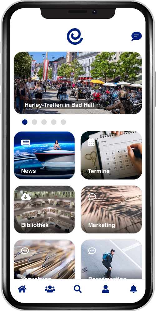Mitarbeiter-App Eurothermen - Dashboard - Smartphone - App-Screen