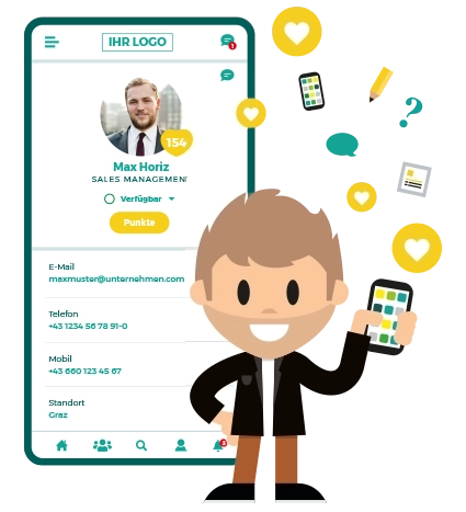 Mitarbeiter-App MITMACH-Booster - App Screen - LOLYO Figur