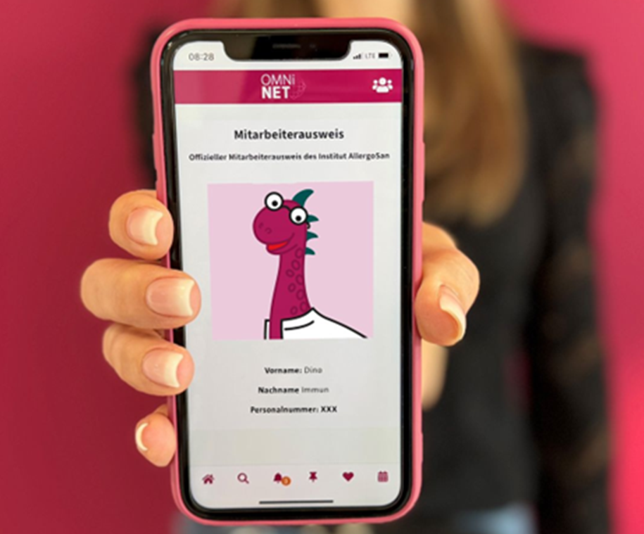 LOLYO Mitarbeiter-App Allergosan - digitaler Mitarbeiter-Ausweus - Smartphone-Screen