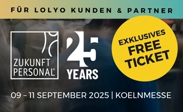 LOLYO Mitarbeiter-App bei der Zukunft Personal Europe Messe in Koeln - Exklusive LOLYO Free Tickets