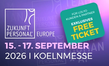 LOLYO Mitarbeiter-App bei der Zukunft Personal Europe Messe in Koeln - Exklusive LOLYO Free Tickets