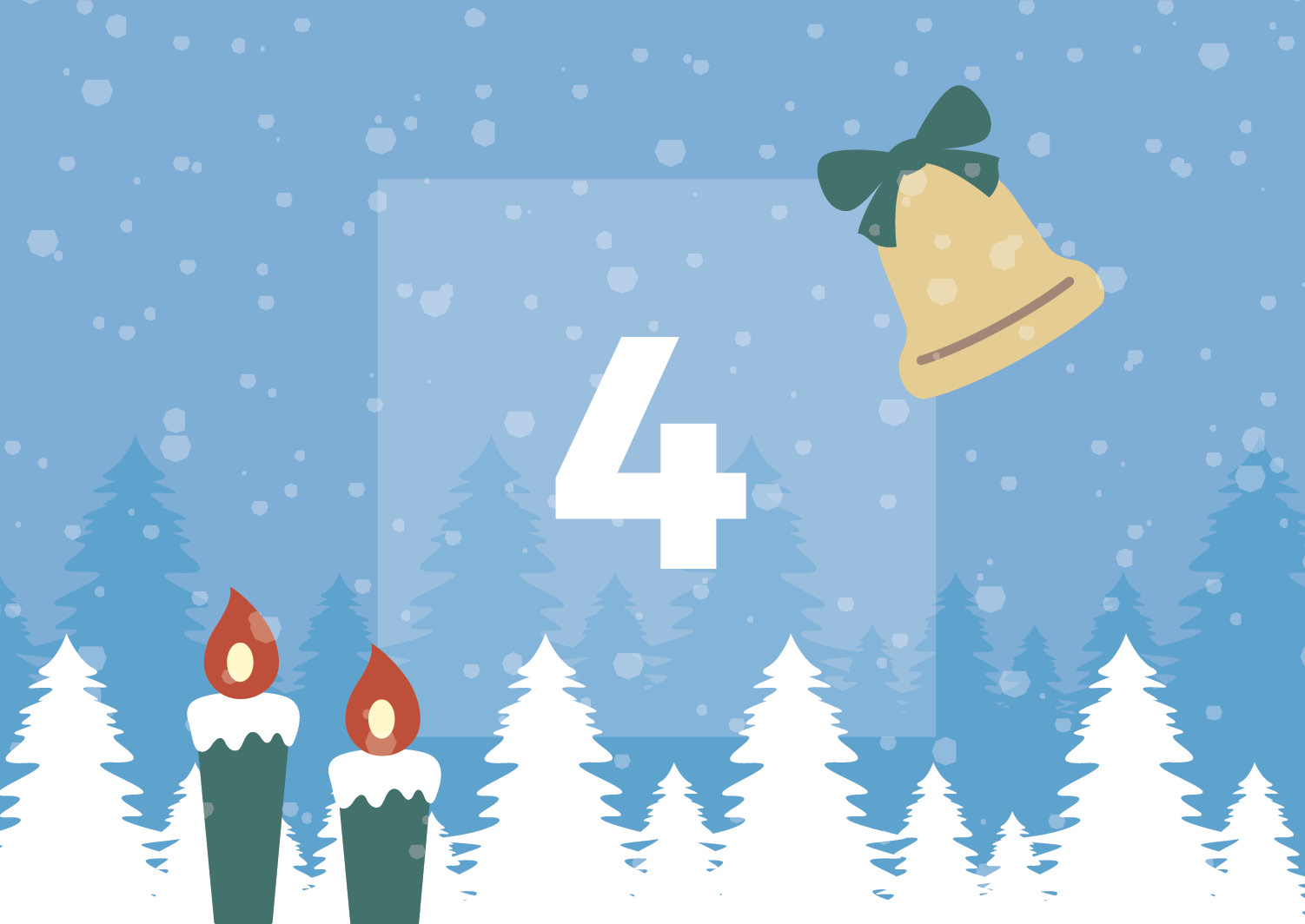 Virtueller Adventskalender - XMas Design - Snow Blau- LOLYO Mitarbeiter-App
