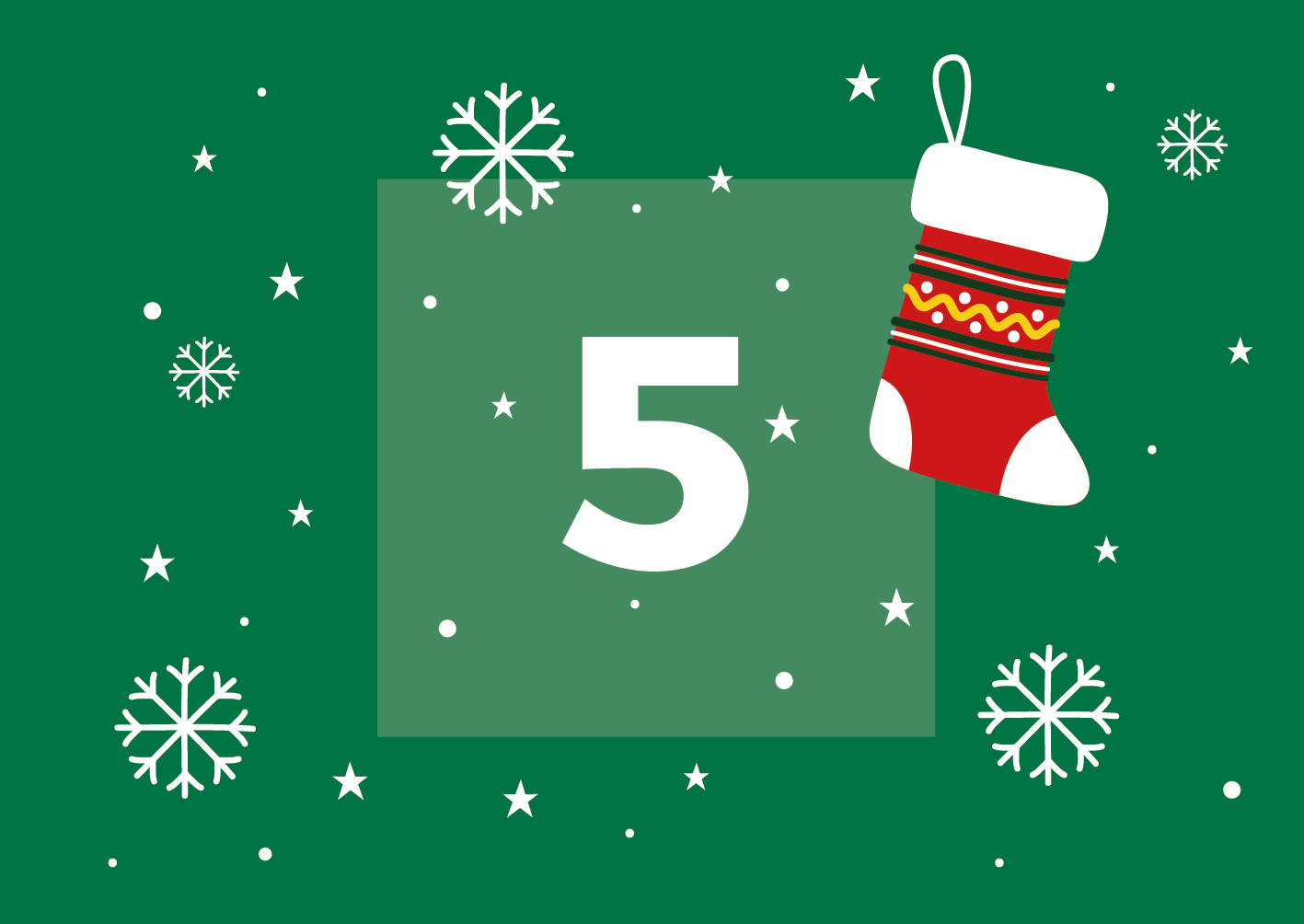 Virtueller Adventskalender - XMas Design - Snow Gruen - LOLYO Mitarbeiter-App