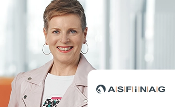 Mitarbeiter-App Success Story Autobahnen- und Schnellstraßen-Finanzierungs-Aktiengesellschaft - Logo + Profilbild Michaela Gold