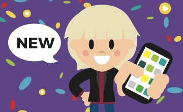 Mitarbeiter-App Feature Updates - LOLYO Figur - Smartphone - NEW - Sprechblase
