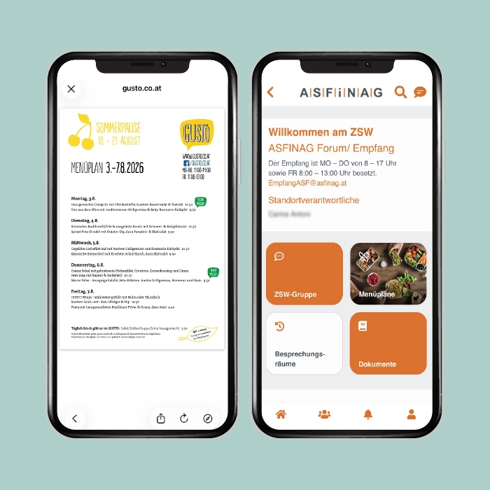 Polli Mitarbeiter-App - Standortbereiche